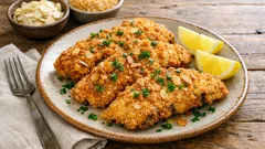 Křupavý smažený kapr v mandlové krustě